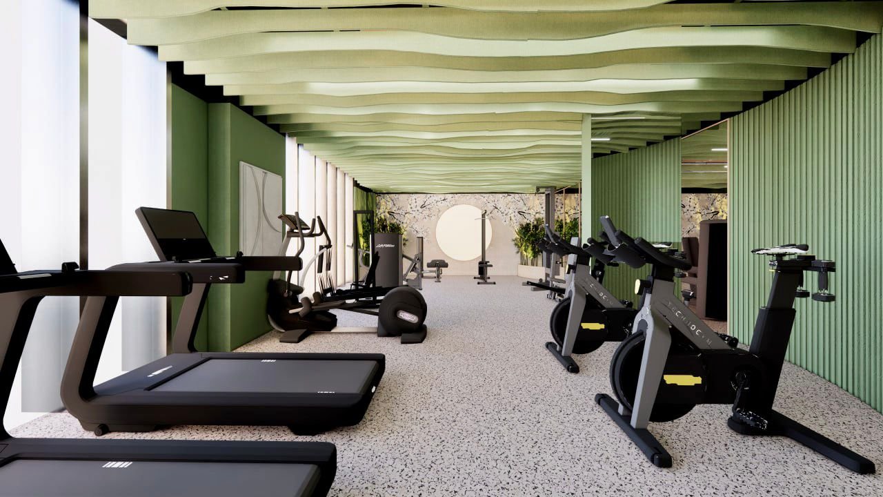 Silver Lagoon Limited gym interior design render cardio zone